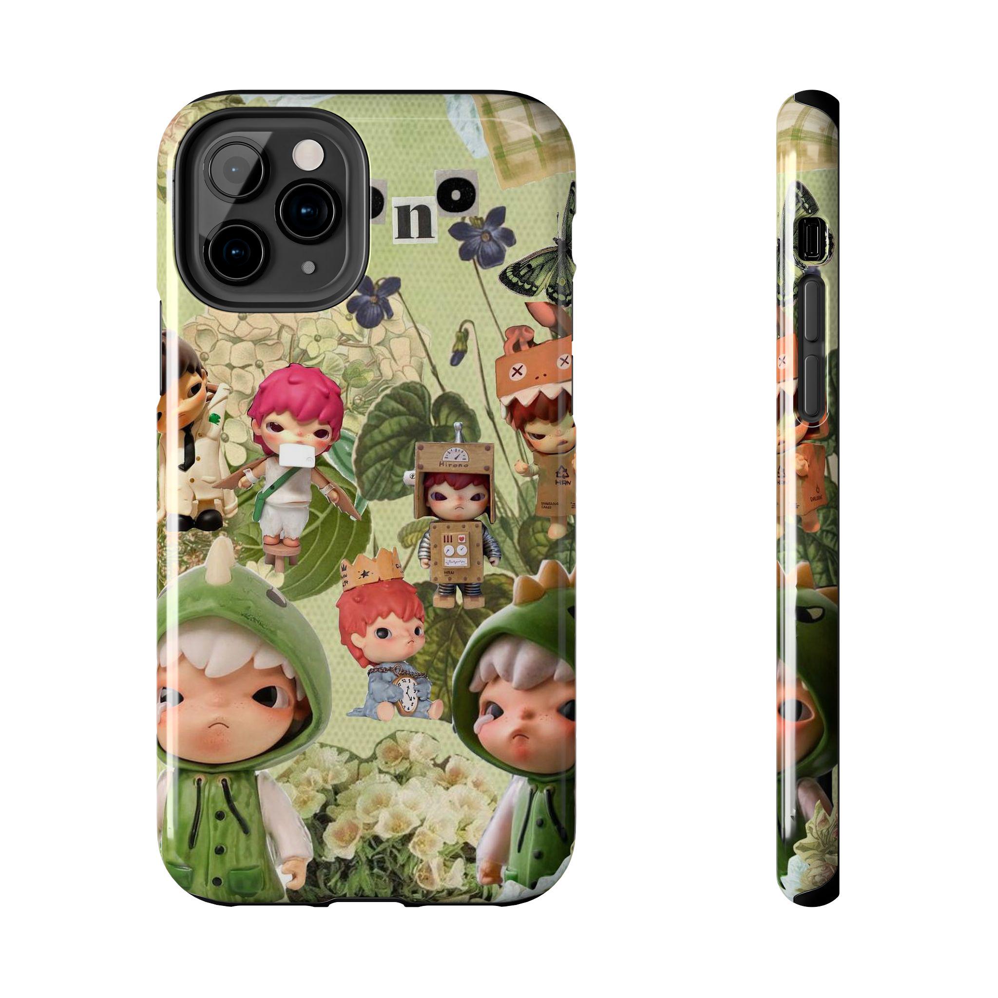 Hirono Phone Case, New Figures Green Themed, Japanese Cute Characters  Collage Aesthetic | iPhone 16 15 14 13 12, Samsung S24 S23 and More - Etsy