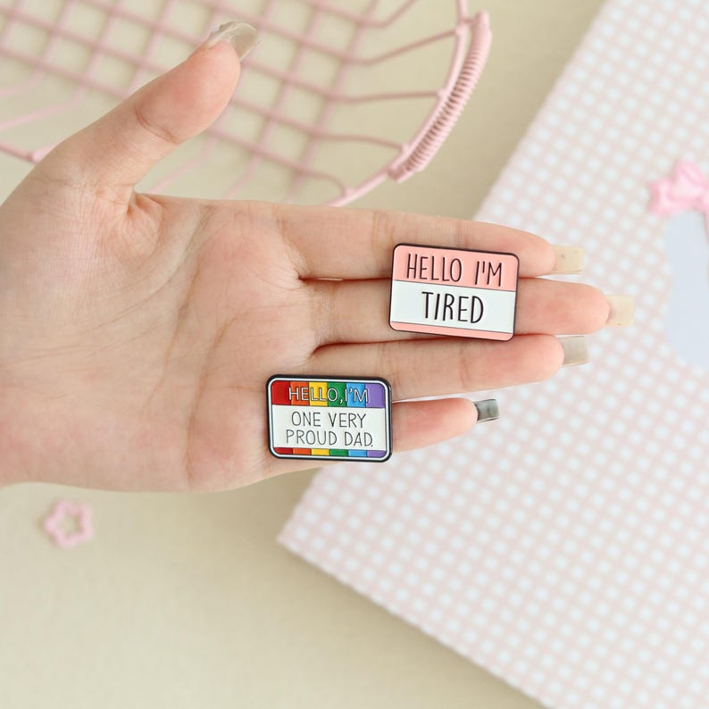 6pcs Hello, I'm Tired Enamel Brooch Pin,funny Sarcastic Lapel Pin,cute ...