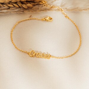 Personalisiertes Namensarmband, Personalisiertes Zierliches Buchstaben-Namensarmband, Personalisierter Namensschmuck, Geschenk für Mama, Personalisiertes Armband für Sie, Muttertagsgeschenk