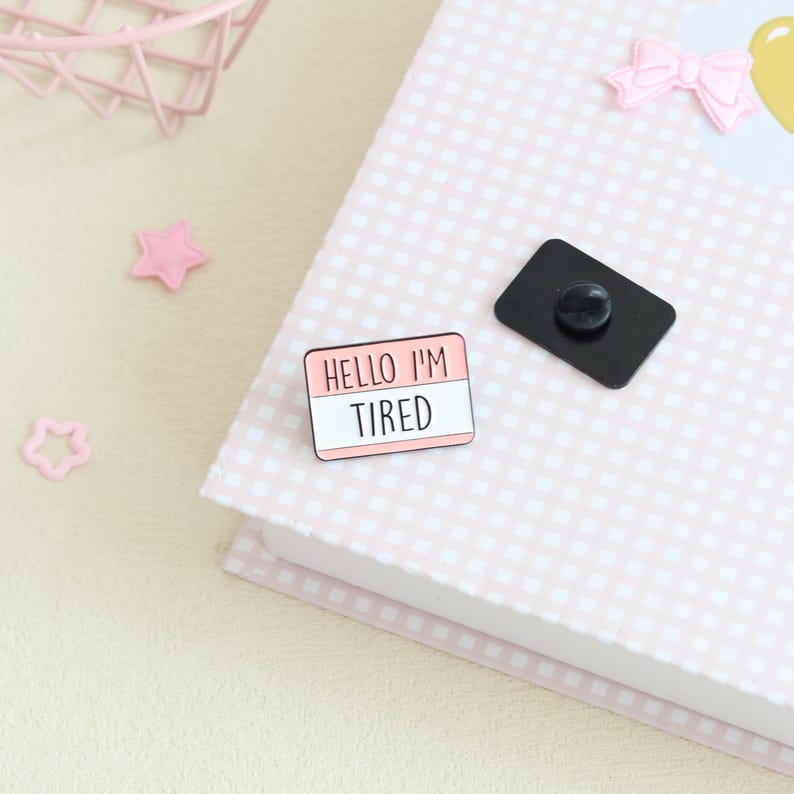 6pcs Hello, I'm Tired Enamel Brooch Pin,funny Sarcastic Lapel Pin,cute ...