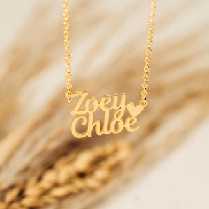 Custom Multiple Name Necklace,Personalized Heart with Letter Name Necklace,Mother's Day Gift,Birthday Gift For Her Nana Mom,Family Name Gift
