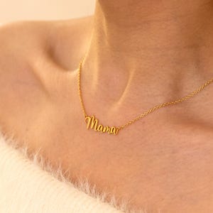 Colar com nome personalizado para mulheres, colar com nome personalizado em prata ou ouro, personalizado com qualquer nome ou palavra, presentes para o dia das mães