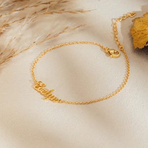 Personalized Name Bracelet,Customized Dainty Letter Name Bracelet,Custom Name Jewelry,Gift for Her,Birthday Gifts,Personalized Gift for Mom