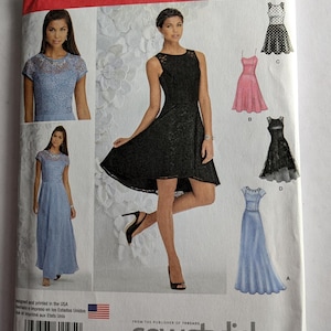 1195 Sew Stylish Schnittmuster 1195 Damen Kleid Zierlich mit ausgestellten Rock Gr. 38-40 Ungeschnitten