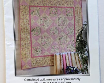 Pretty Chintzy Pink Wall Patchwork Quilt Kit Quilting Patchwork Applique