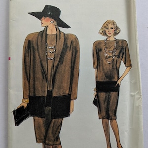 Very Easy Very Vogue Sewing Pattern 9410 Womens Unlined Jacket & Knee Length Dress Sizes 14-16-18 Uncut
