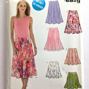 New Look 6461 Schnittmuster Damen Ausgestelltes Knielange Röcke 6 Styles Größe 10-22 UNCUT