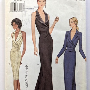 Vogue Schnittmuster 7642 Damen tailliertes gerades Kleid in 2 Längen Größe 14-18 Ungeschnitten