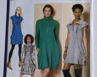 Butterick B6241 Womens Pullover Above Knee Dress Sewing Pattern Size 14-22 Uncut