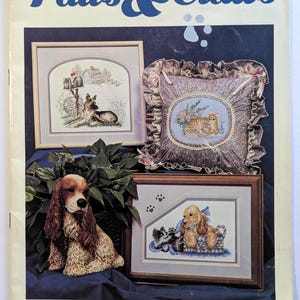 Paws & Claws Cross Stitch Pattern Booklet 54 by Stoney Creek Collection Paperback 1988 Kittens and Puppies Cross Stitch Patterns