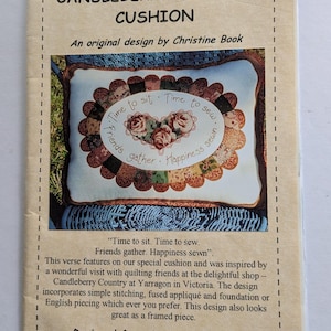 Candleberry Friends Cushion Quilt Applique Pattern Original Design by Christine Brook