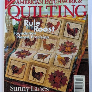 Better Homes and Garden American Patchwork & Quilting Magazine with Pattern Sheet April 2001 Patchwork Quilts Sewing Craft