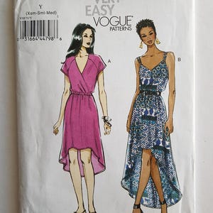Very Easy Vogue Schnittmuster V8870 Misses Loose Fit Pullover Kleid Größe XS-S-M Uncut Damen Sommerkleid