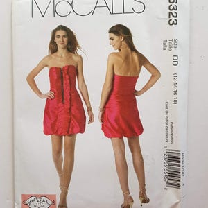 McCalls Schnittmuster M6323 Damen Kleid Ausgekleidet Gefüttert Ärmellos Über Knie Kleid Größe 12-18 UNCUT