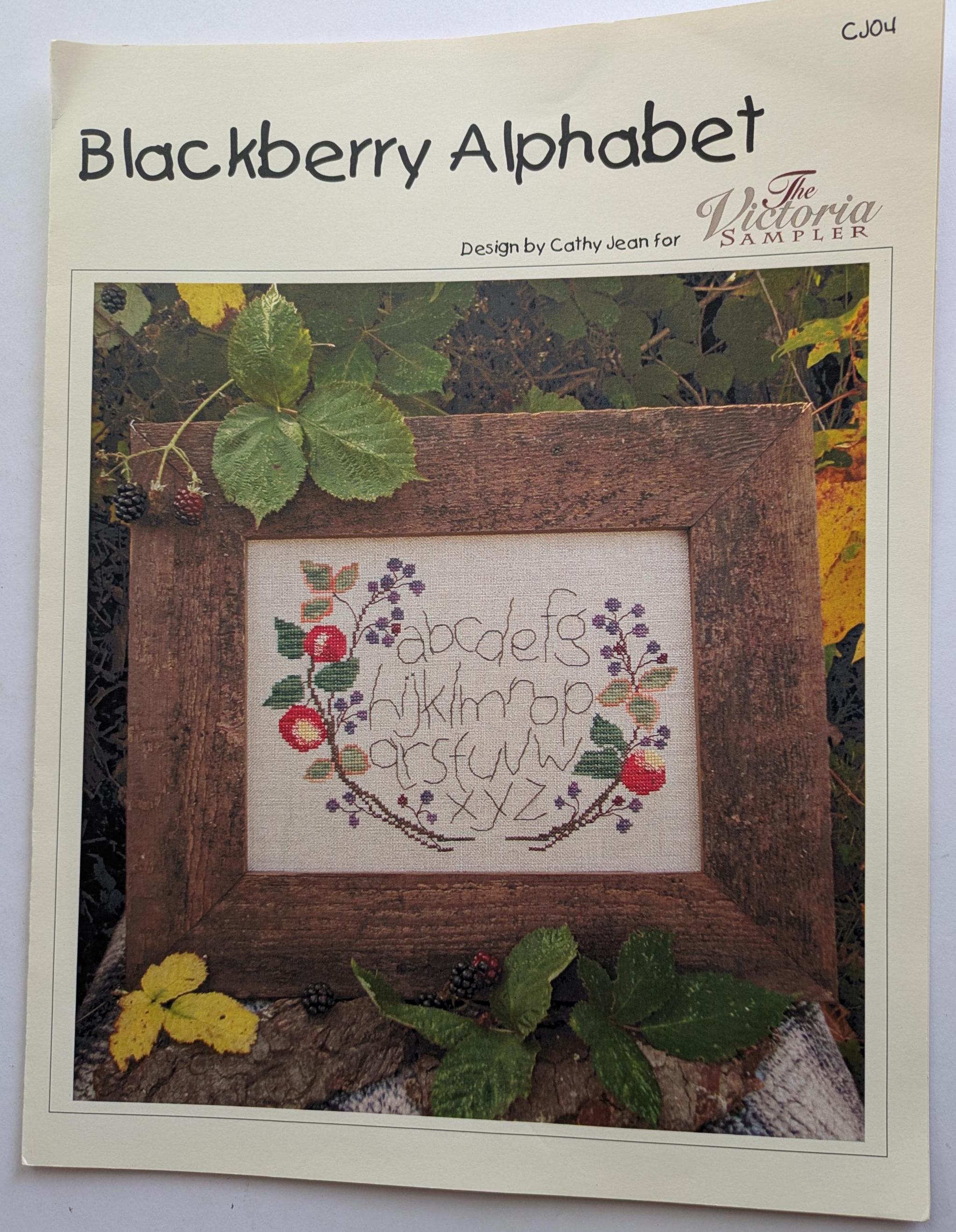 Blackberry Alphabet Counted Cross Stitch Booklet Designed by Cathy Jean Victoria Sampler Alphabet Sampler