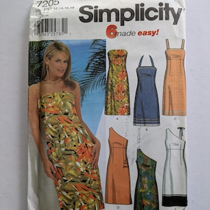 Einfachheits-Schnittmuster 7205 Damenkleid Petite Knielanges Gerades Kleid Gr. 12-18 Ungeschnitten