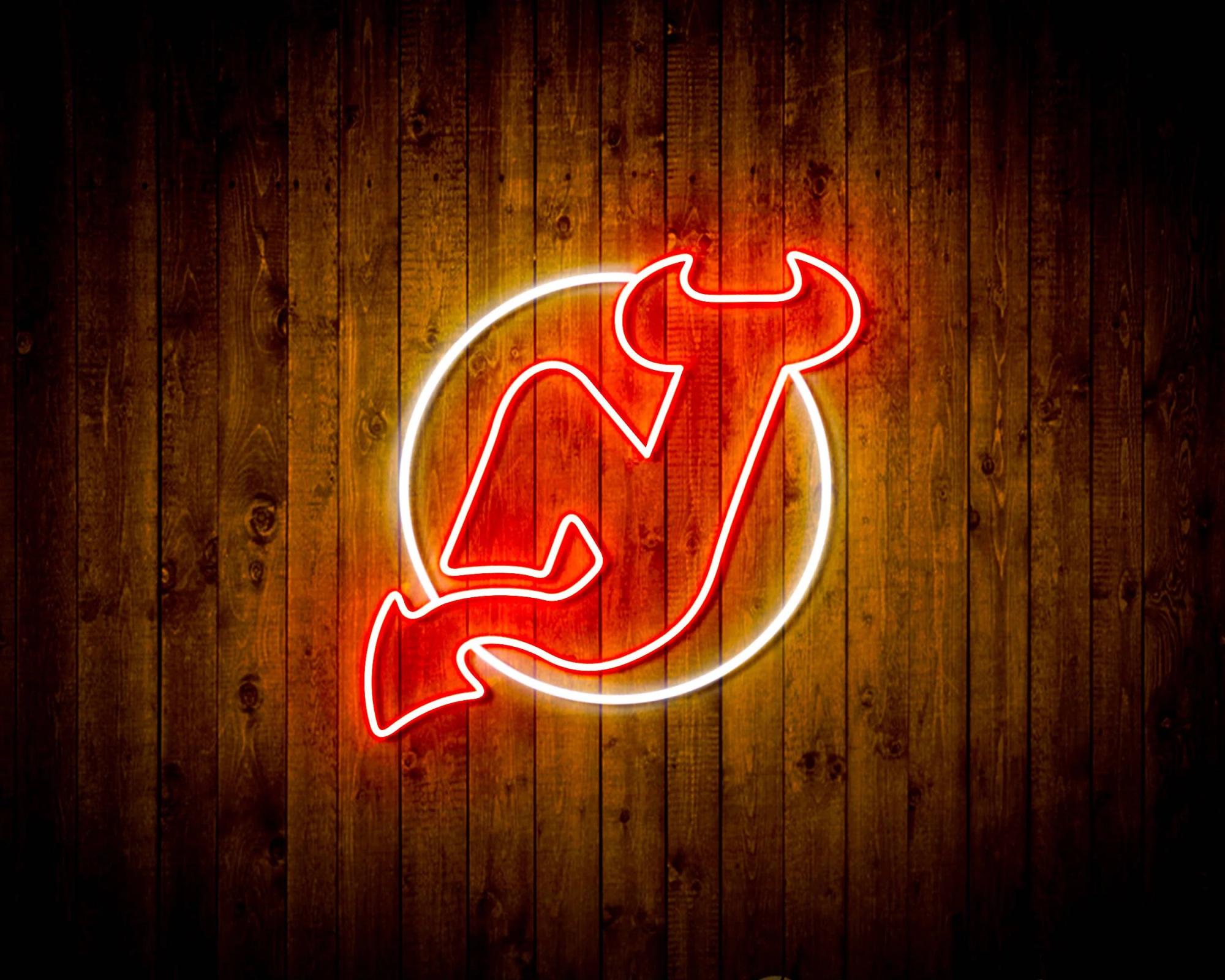 New Jersey Devils Neon LED Stripe Light Sign,Custom Sports Bar Team Neon LED Sign for Wall Decor Man cave Bedroom,Christmas gifts,Team logo