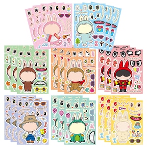 Labubu Stickers Zimomo Monster, Assorted Sticker Pack,pop Mart Stickers ...