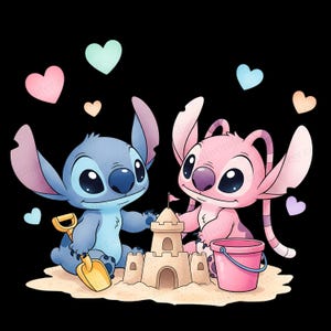 Stitch Angel PNG Clipart | Digital Download | High-Resolution Transparent Background | Sublimation & Craft Use | Stitch Angel Love