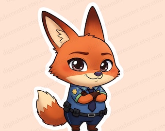 Nick Wilde PNG Clipart | Digital Download | High-Resolution Transparent Background | Sublimation & Craft Use | Zootropolis Cute picture