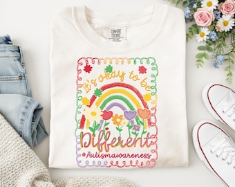 Autism Awareness Graphic Tee-It is okay to be Different