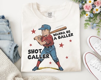 Vintage Baseball Baller Tee – Retro Kid Player Graphic Shirt for Game Day