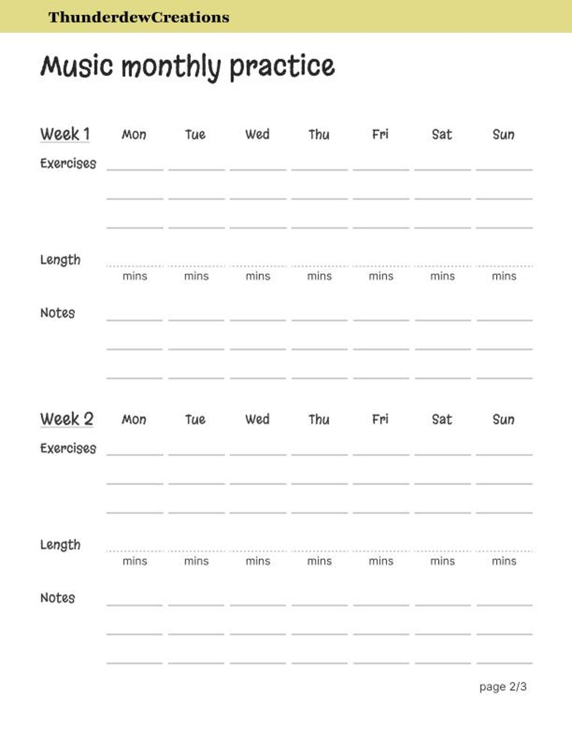Instrument Use Tracker Board.pdf Printable MONTHLY Instrument Practice PDF Tracker in Letterhead and A4 ...