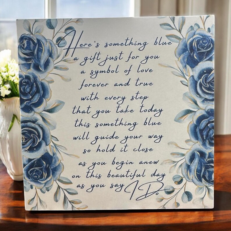Something Blue Bridal Bouquet Pin LARGE - Easily Attaches to Bridal ...