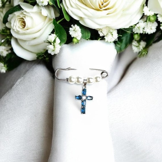Something Blue Bridal Bouquet Charm, Pin Easily Attaches to Bridal Bouquet, Elegant Keepsake Gift for Bride, Ideal Bridal Shower Gift - MARI