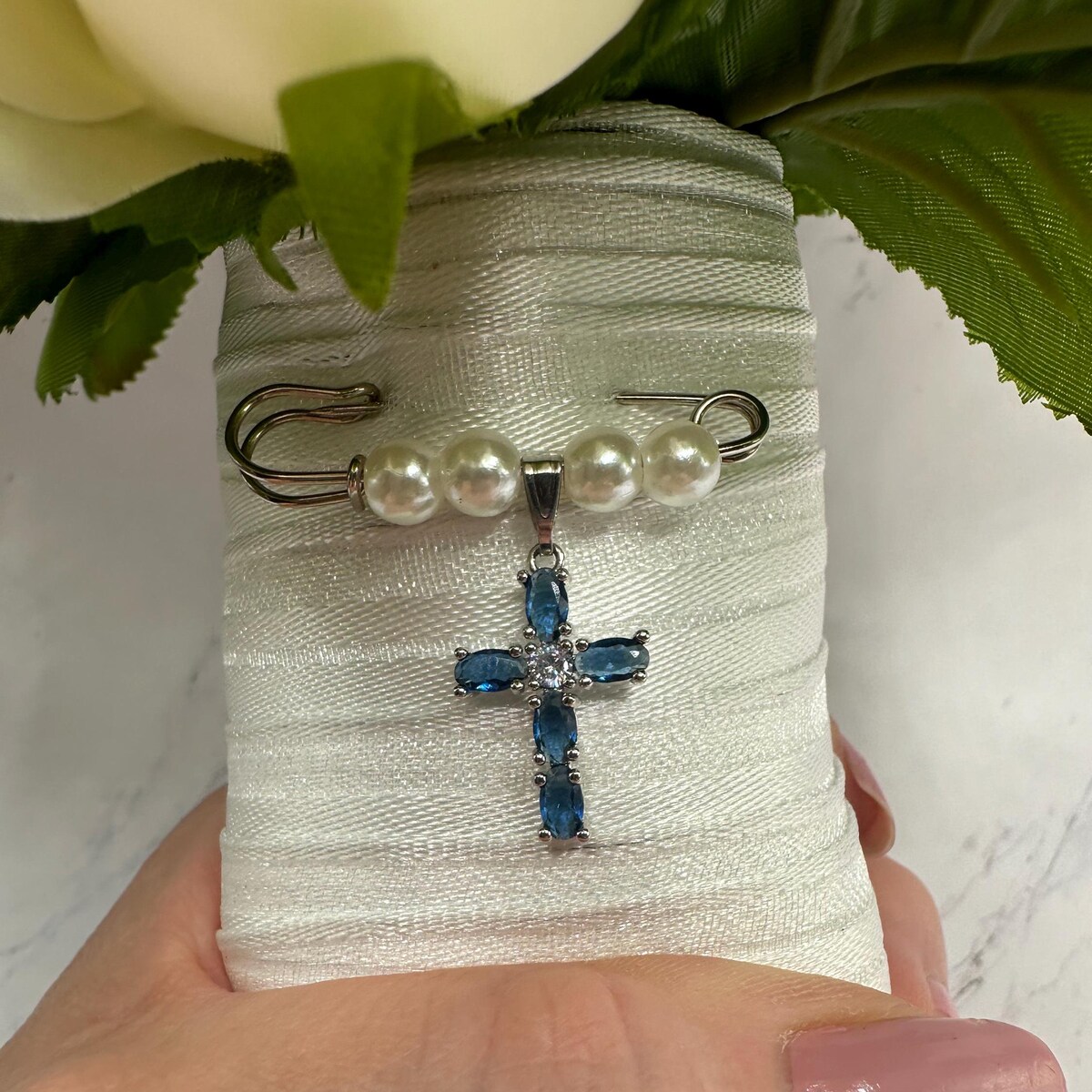 Something Blue Bridal Bouquet Charm Bride