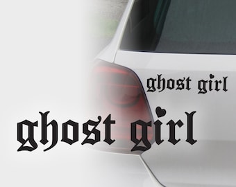 Vinilo decorativo gótico de chica fantasma / Pegatina espeluznante para coche y portátil / Decoración alternativa para ventana estilo E-Girl