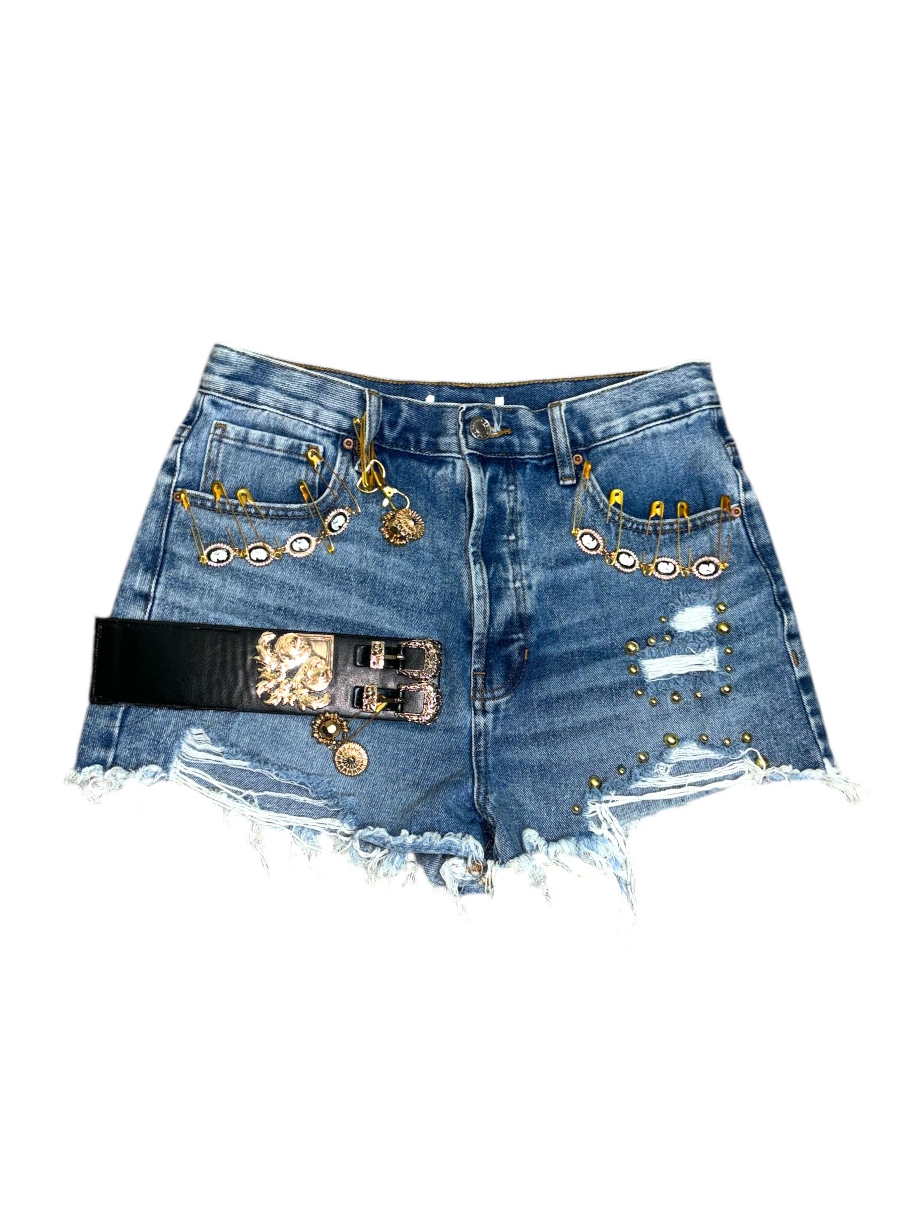 【YOURNUS】D-ring Vintage Bermuda Denim Pants Vintage Bermuda Wide Denim Shorts - SHOPPERLAND | 60