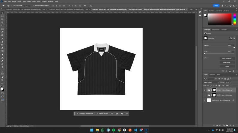 Vintage Jersey Mock Up | Anpassningsbar Streetwear-designmall för klädmärken och kreatörer bild 3