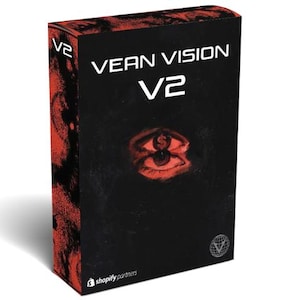 May include: A red and black box with the text "VEAN VISION V2" in white. The box has a red eye graphic with a black pupil.