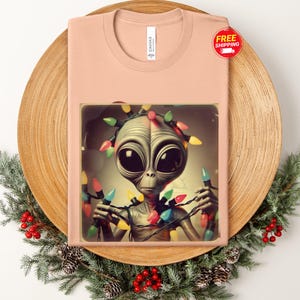 Funny Alien Shirt Christmas Alien Tshirt Alien Gift For Alien Lover Alien Christmas T Shirt Ufo Shirt Retro Alien Graphic Shirt Alien Tee
