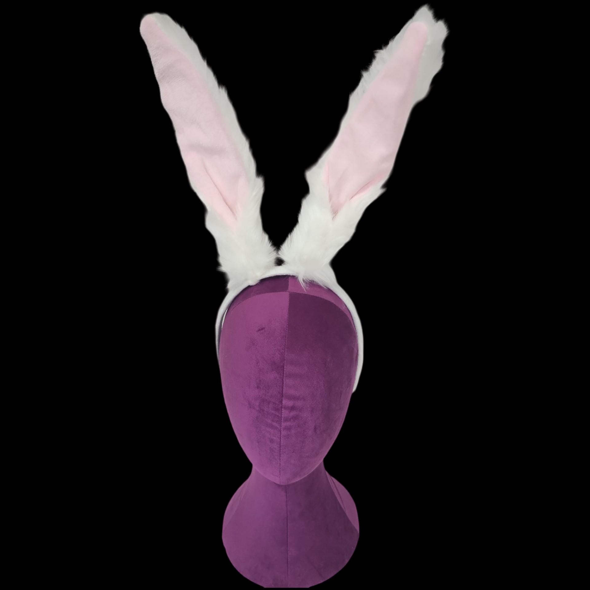 LED Light-up Bunny Ears Wire Frame Rabbit Ears LED Lights Batteries ...