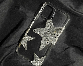 Rare Bling Phone case Star Pattern design 16 15 Pro Max iphone accessory Samsung Galaxy Z Flip 5 Google Pixel Case Gift for him/her