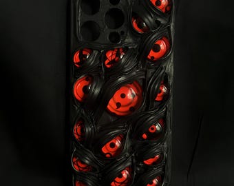 Horror Red Eyes Phone Case,Iphone 13 14 15 16 Pro Max,iPhone Accessory,Samsung Galaxy Z Flip 5 Case,Cthulhu style decor.
