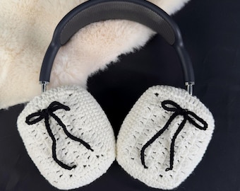 Handmade Crochet Headphone Cover: Y2K Cozy Style - Airpods Max & Sony