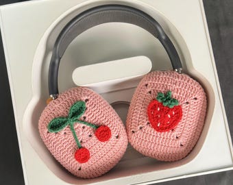Crochet Airpods Max Case: Handmade Fruit Pattern Decor