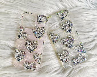Sparkling Rhinestone Phone Case iPhone 16 Pro 15 Pro Max 14 13 Mini XR XS Samsung Galaxy Z Flip 5 Google Pixel Case Gift for her
