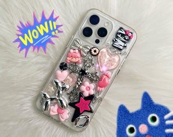 Custom Junk Phone Cases, Cartoon Pattern Phone Case, Kawaii iPhone Samsung Case