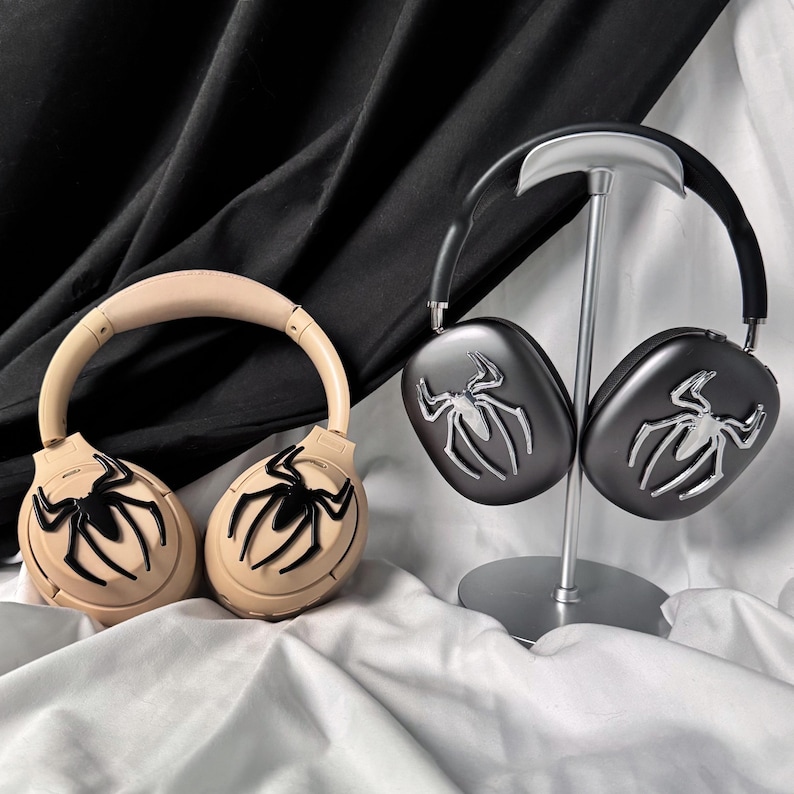 Spider In Headset Spider Grip Headphone Decor: Universal Adhesive Attachment for Phones ...
