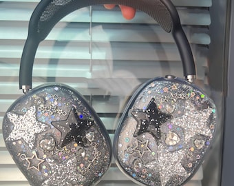 Glittrande stjärna AirPods Max-fodral: Tillbehör till hörlurar med strass-glitter