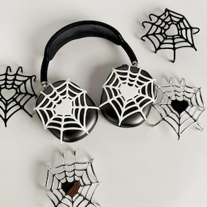 Spider Web Airpods Max Case, 3D Printed Airpods Max Case, Silver/White/Black Airpods Max Attachment, Unique Design, Gift For boyfriend