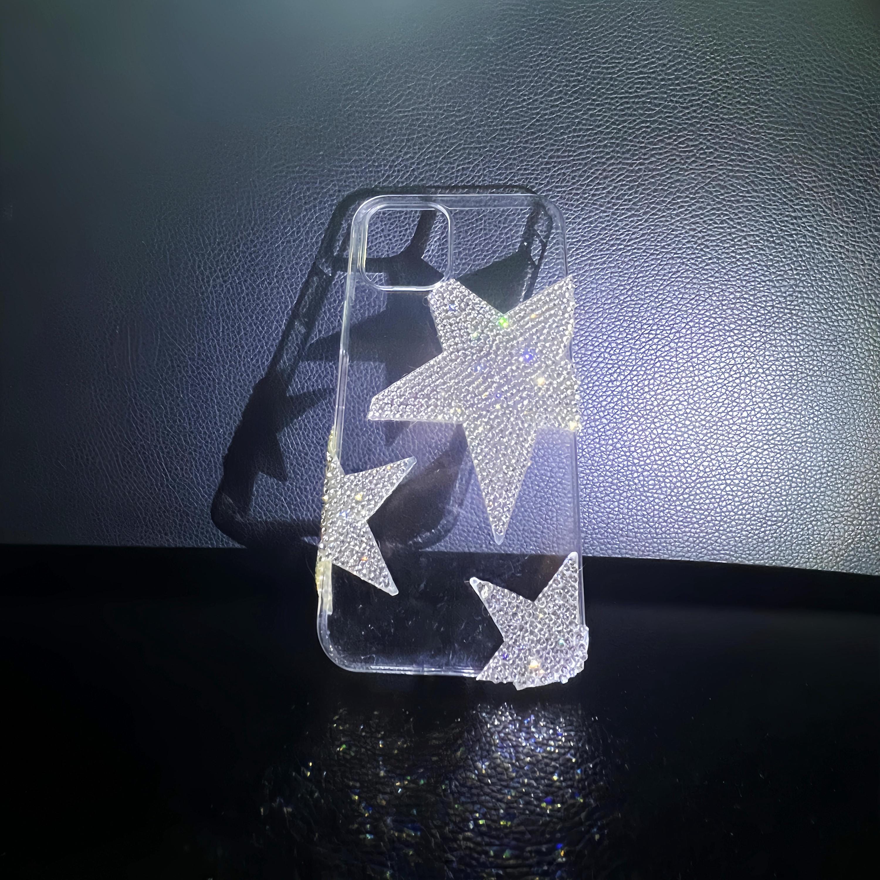 Rhinestone Star Phone Case: Bling Accessory - Etsy