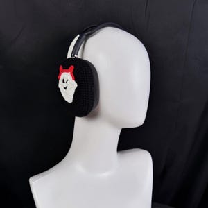 Crochet Headphone Accessory Handmade Crochet decor Horror Pattern Airpods Max Case Special Accessory Gift for him