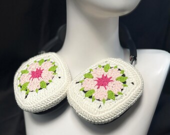Handmade Crochet AirPods Max Cover: Granny Square Y2K Headphone Accessory
