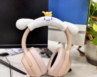 Crochet Rabbit Headphone Cover, Kawaii Style, Airpods Max, Sony XM3/4/5