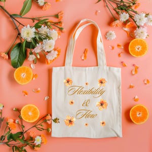 Flexibility and Flow Cotton Canvas Tote Bag